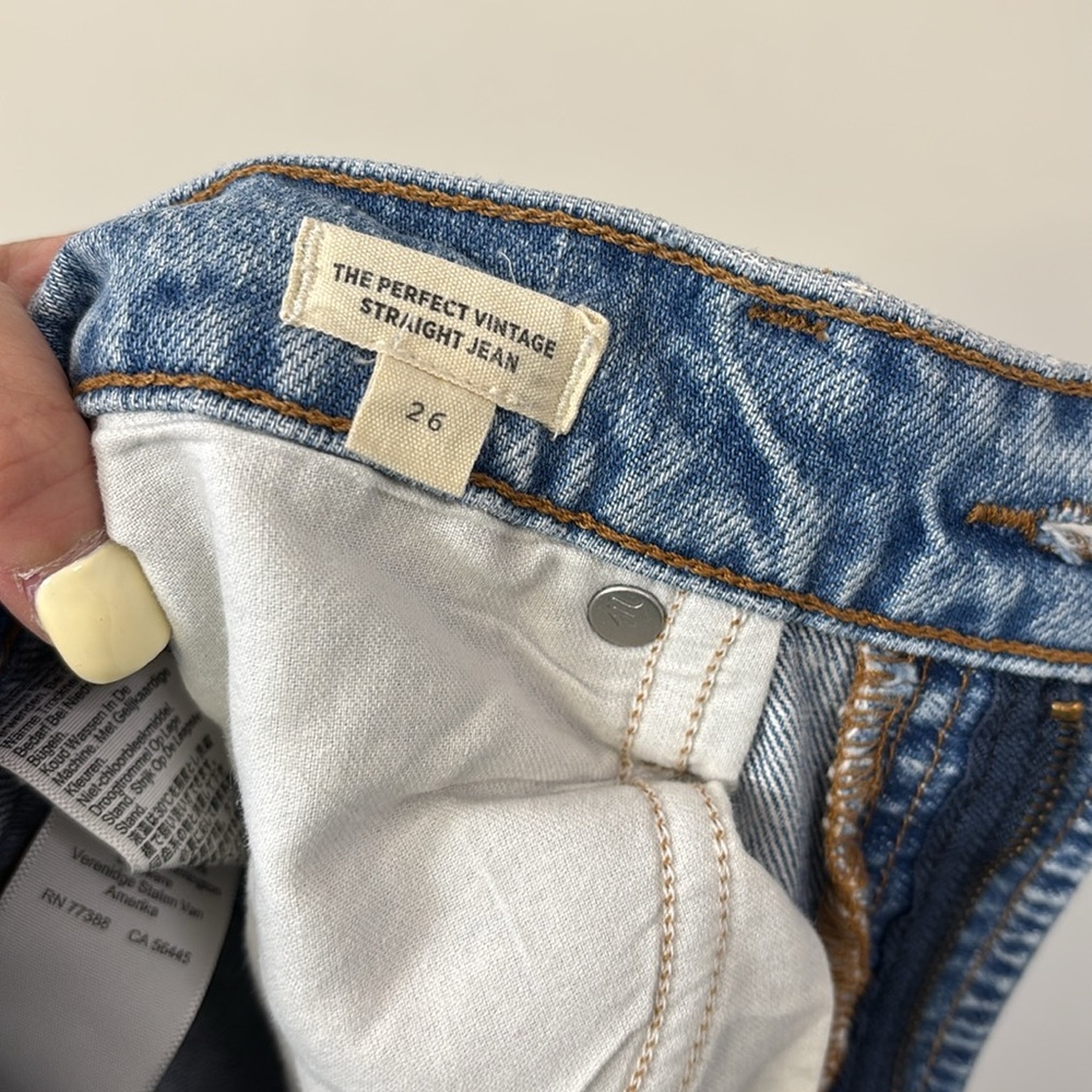 Madewell The Perfect Vintage Straight Jean Ferman Wash Size 26 - Picture 11 of 12